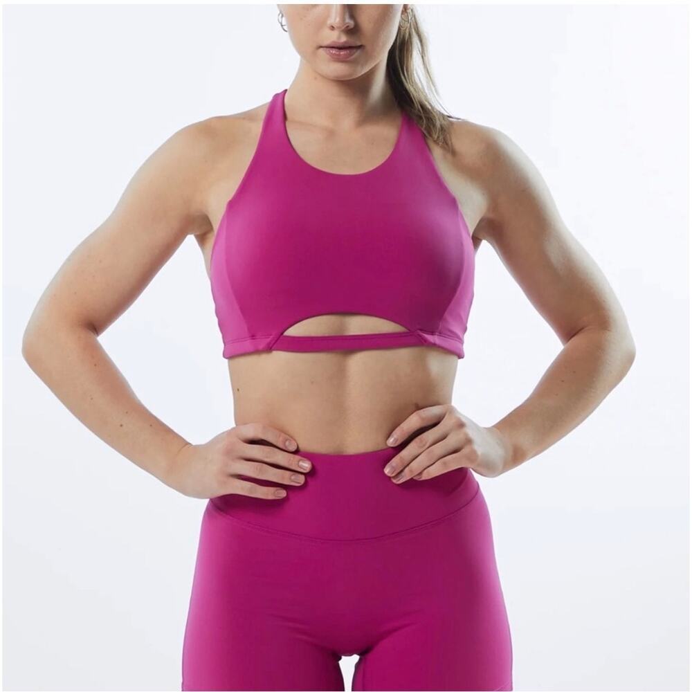 Alphalete Pulse Surge Sports Bra Arcade Pink - Size: Small